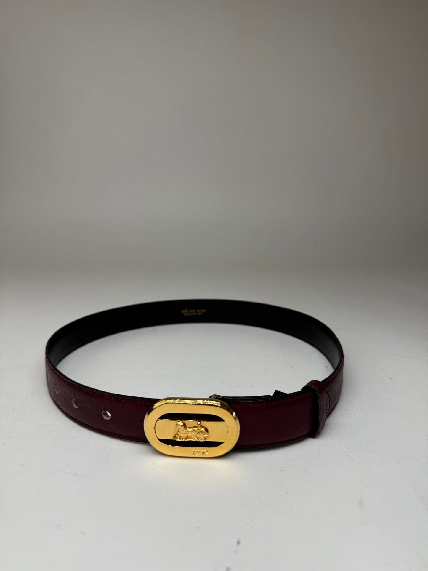 Vintage Celine Leather belt purple