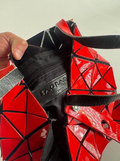 Vintage Issey Miyake Bao Bao Tote Bag red