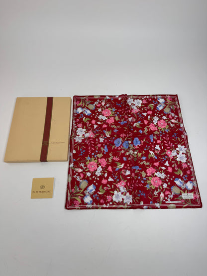 Vintage Gucci Floral Scarf Red New With Box