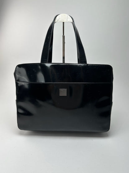 Sac vintage en cuir noir Céline Paris