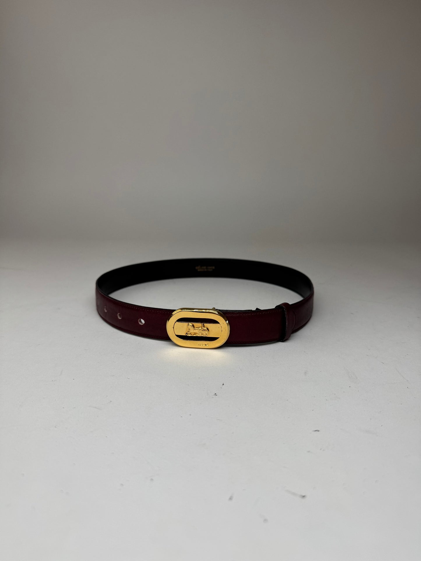 Vintage Celine Leather belt purple