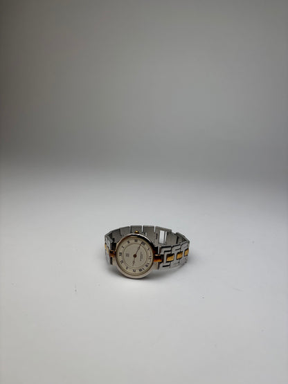 Vintage Givenchy Two-Tone Bracelet Watch Late 1980s Silver Gold