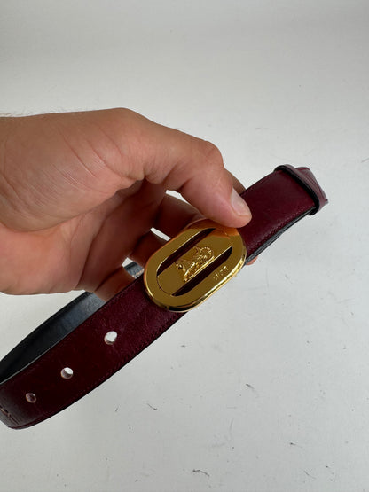 Vintage Celine Leather belt purple