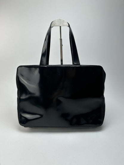 Sac vintage en cuir noir Céline Paris