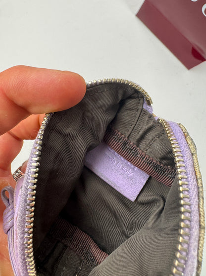 Vintage Gucci Monogram Mouse Purse Purple Brown