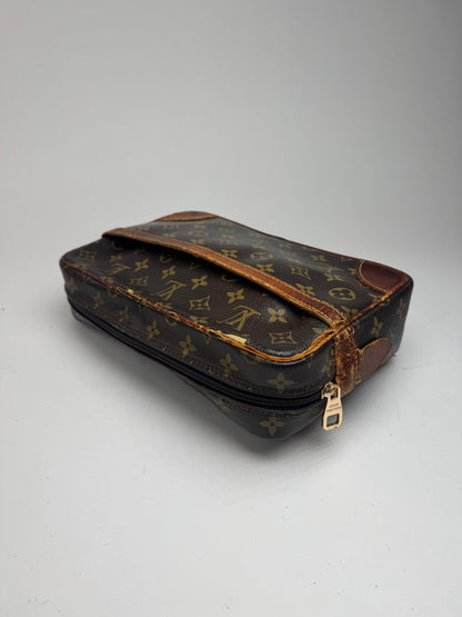Pochette vintage Louis Vuitton en cuir Monogram marron