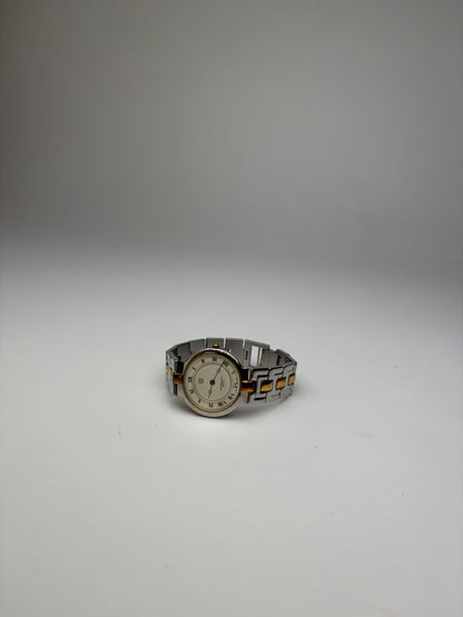 Vintage Givenchy Two-Tone Bracelet Watch Late 1980s Silver Gold