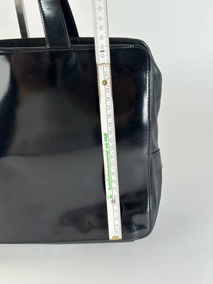 Sac vintage en cuir noir Céline Paris