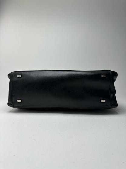 Sac vintage en cuir noir Céline Paris