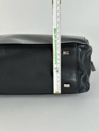 Sac vintage en cuir noir Céline Paris