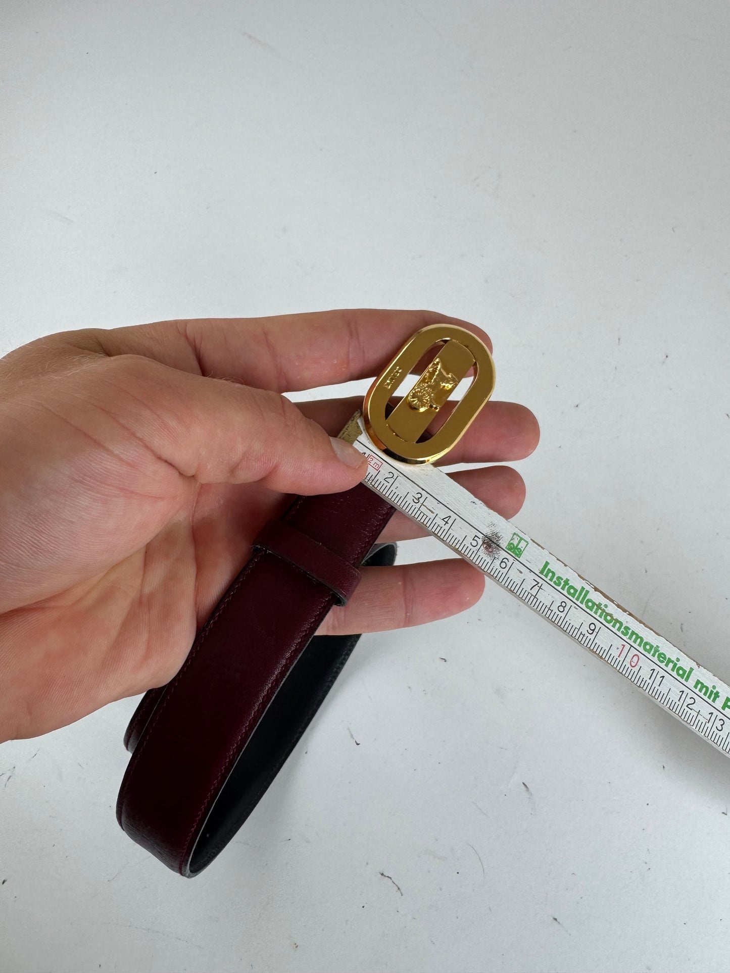 Vintage Celine Leather belt purple