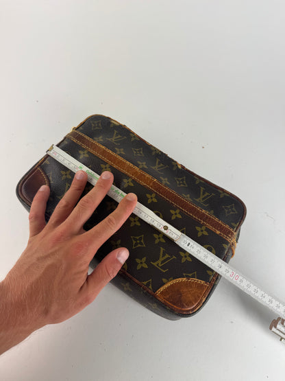 Pochette vintage Louis Vuitton en cuir Monogram marron