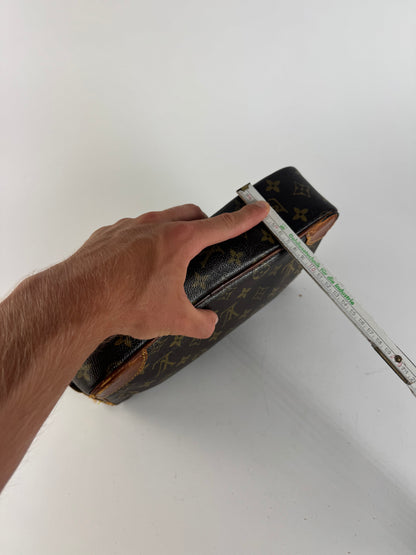 Pochette vintage Louis Vuitton en cuir Monogram marron