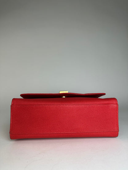 Vintage Givenchy Leather Canvas Multiway Bag Red