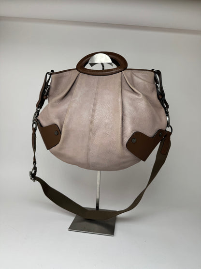 Sac vintage Marni en cuir à 2 voies violet marron