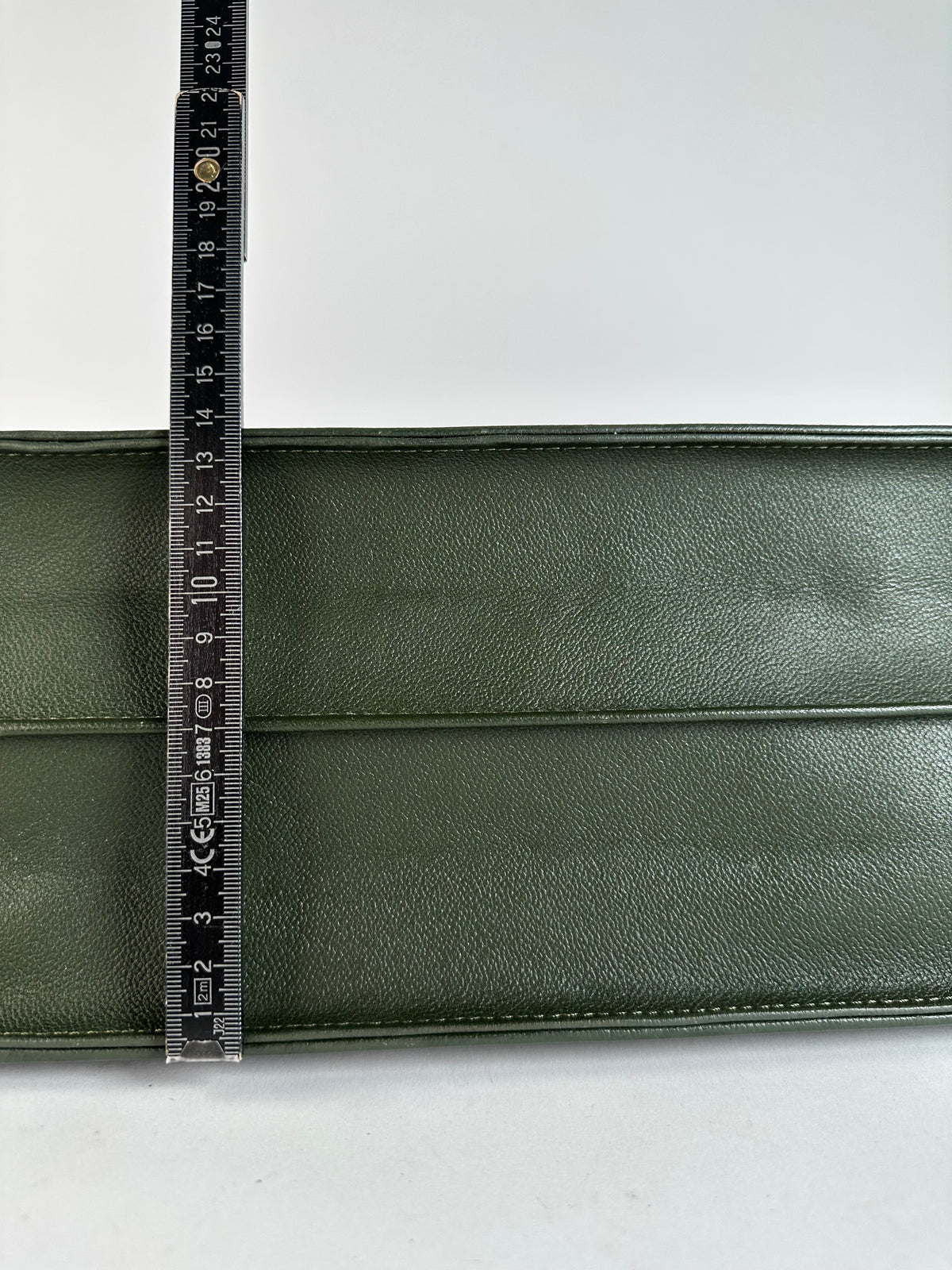 Vintage Balenciaga Structured Leather Briefcase Late 1990s Dark Green