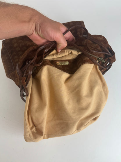 Vintage Bottega Veneta Suede Monogram Bag brown