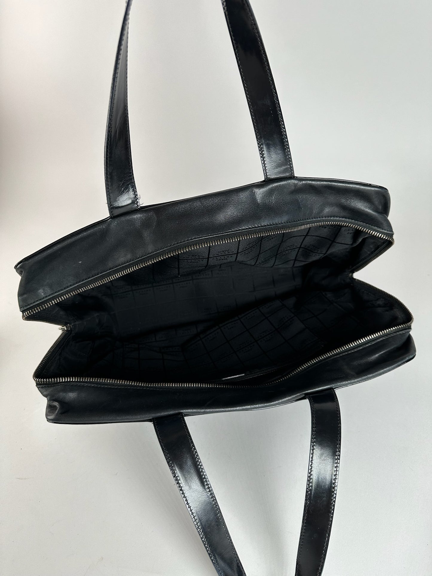 Sac vintage en cuir noir Céline Paris