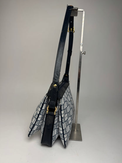 Vintage Givenchy 4G Leather Monogram Bag Navy White