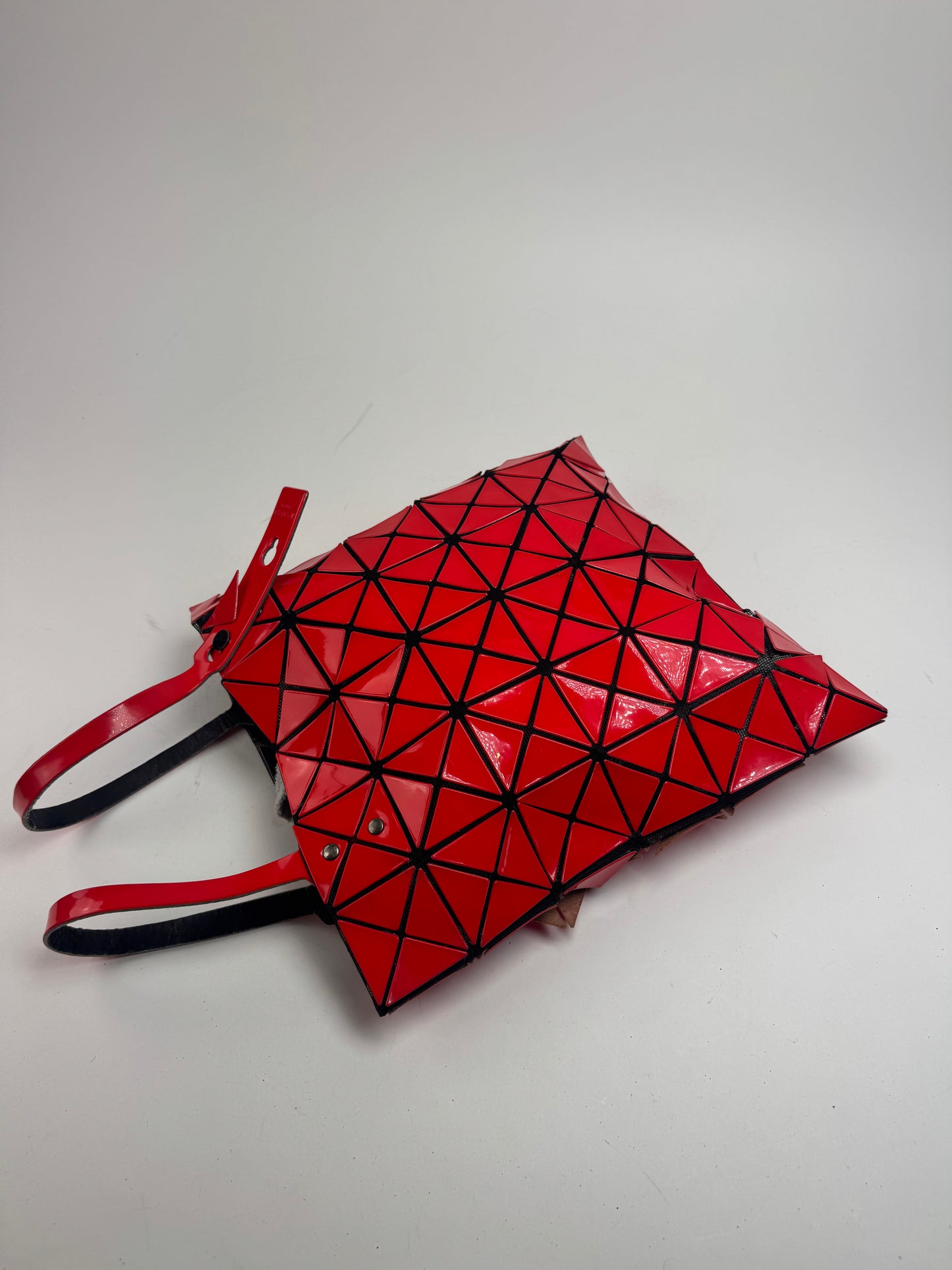 Vintage Issey Miyake Bao Bao Tote Bag red