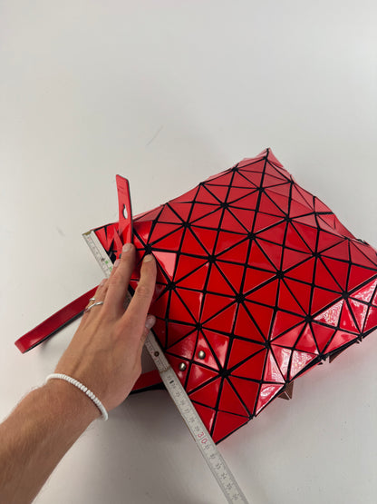 Vintage Issey Miyake Bao Bao Tote Bag red