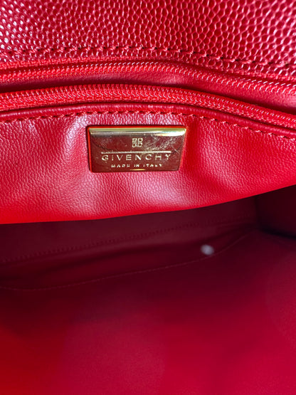 Vintage Givenchy Leather Canvas Multiway Bag Red