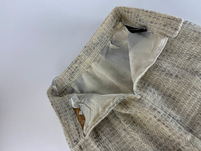 Vintage Dior Wool Skirt Shite Grey M