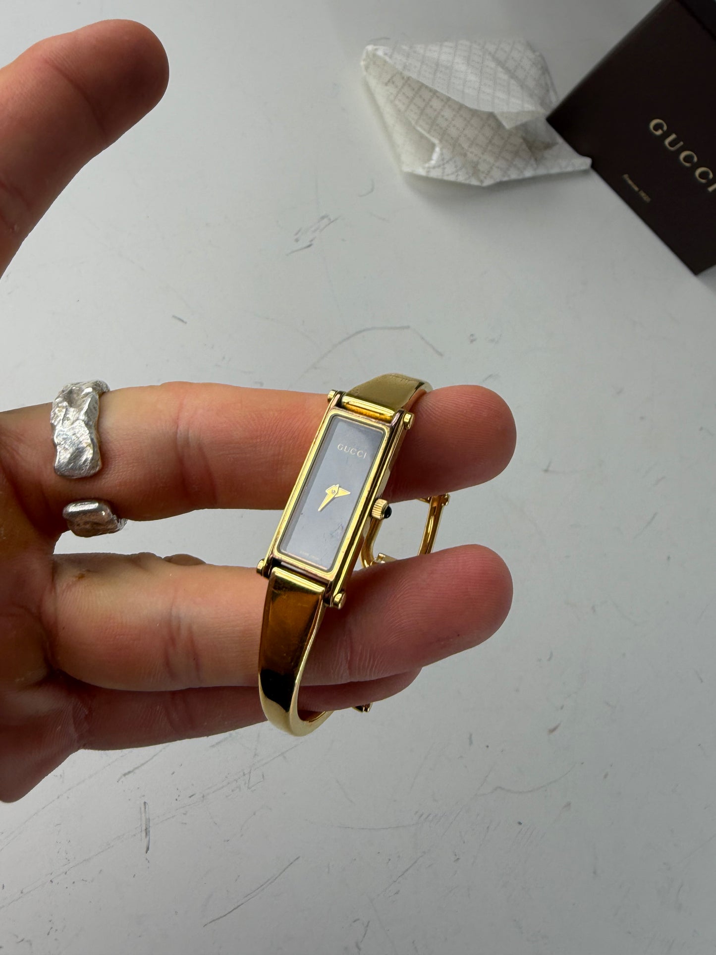 Vintage Gucci Gold-Tone Bracelet Watch Stainless Steel