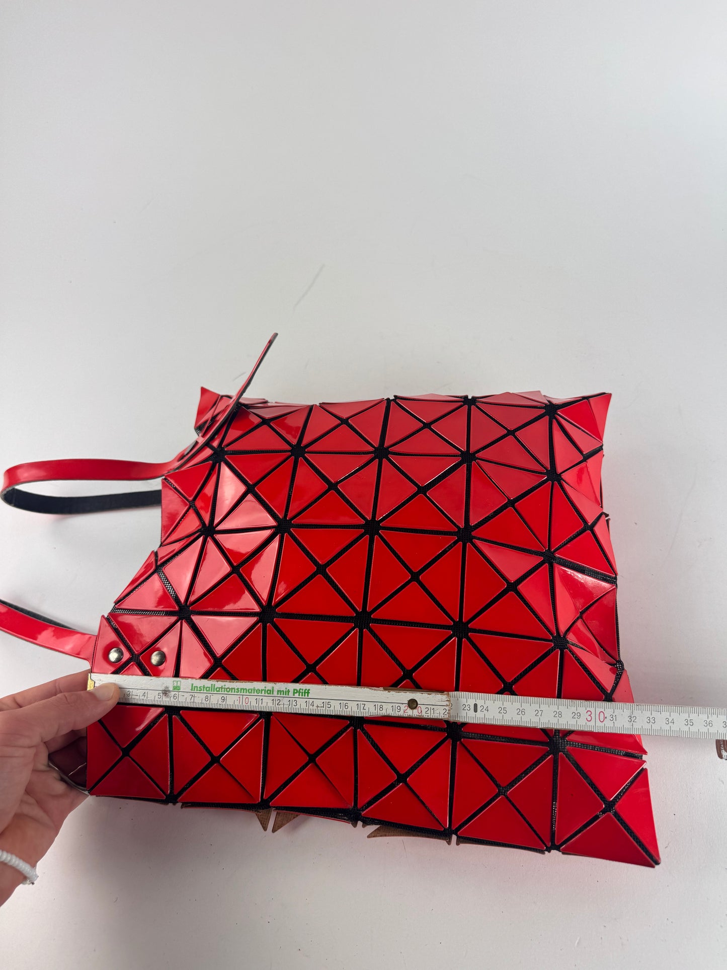 Vintage Issey Miyake Bao Bao Tote Bag red