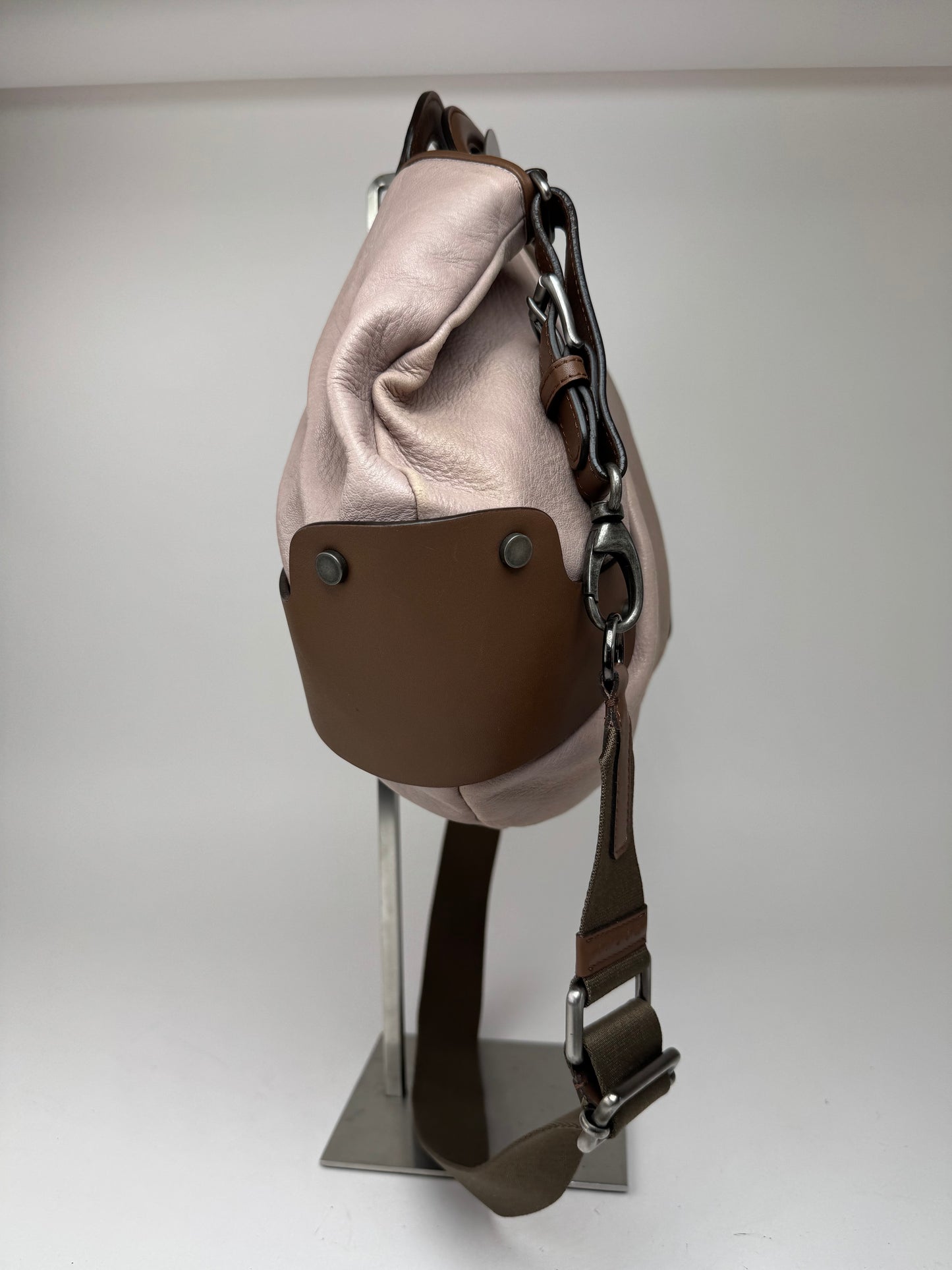 Sac vintage Marni en cuir à 2 voies violet marron