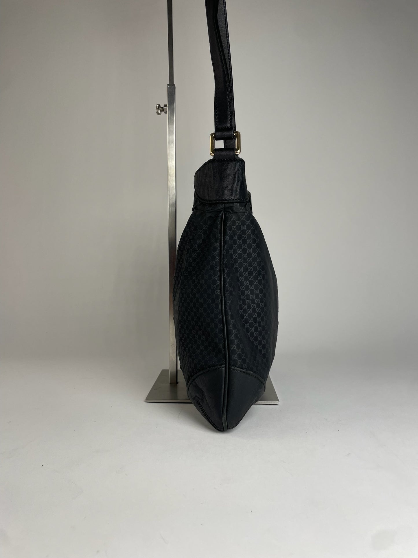 Vintage Gucci Multiway Vegan Leather Monogram Bag Black