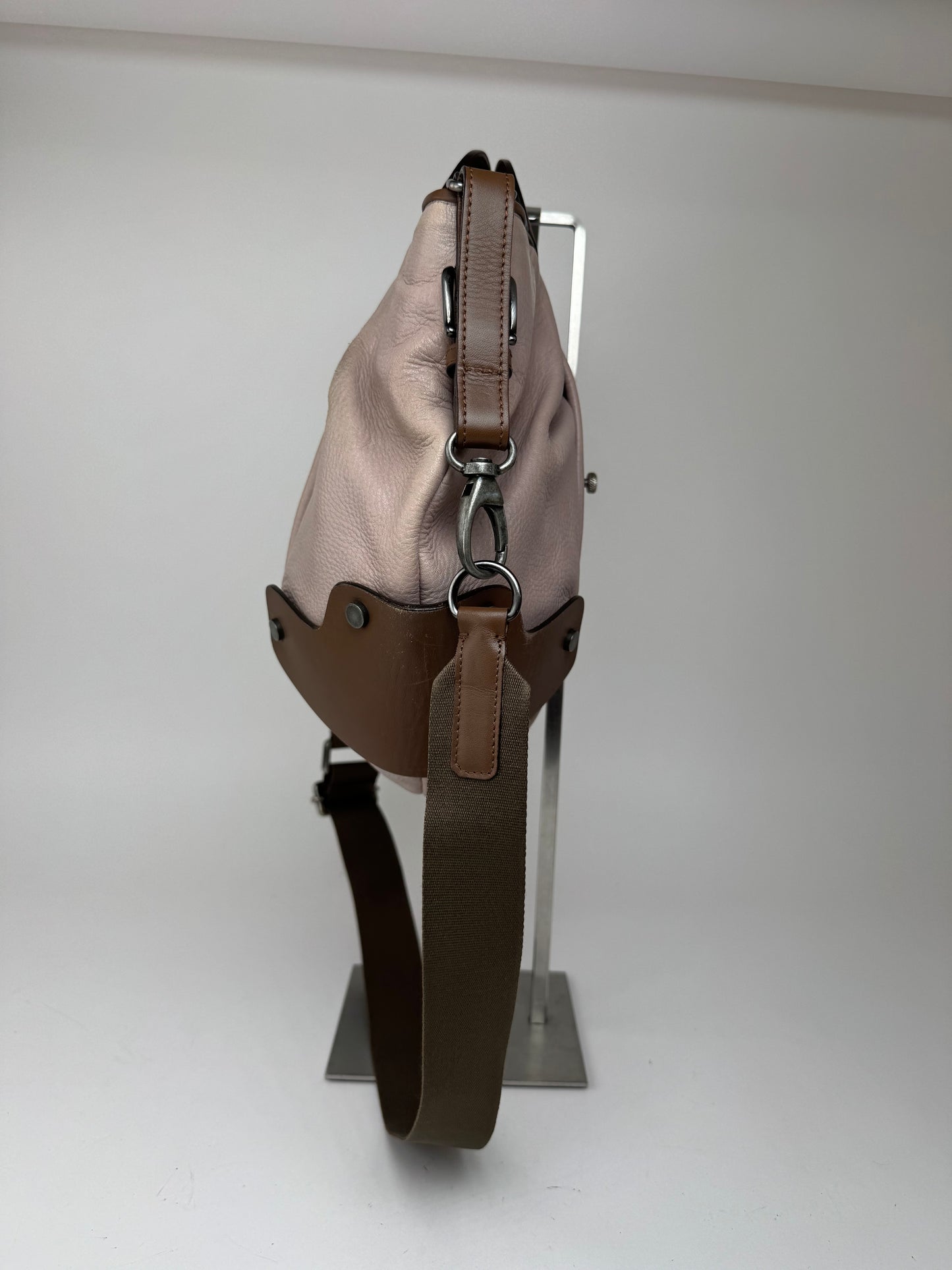 Sac vintage Marni en cuir à 2 voies violet marron