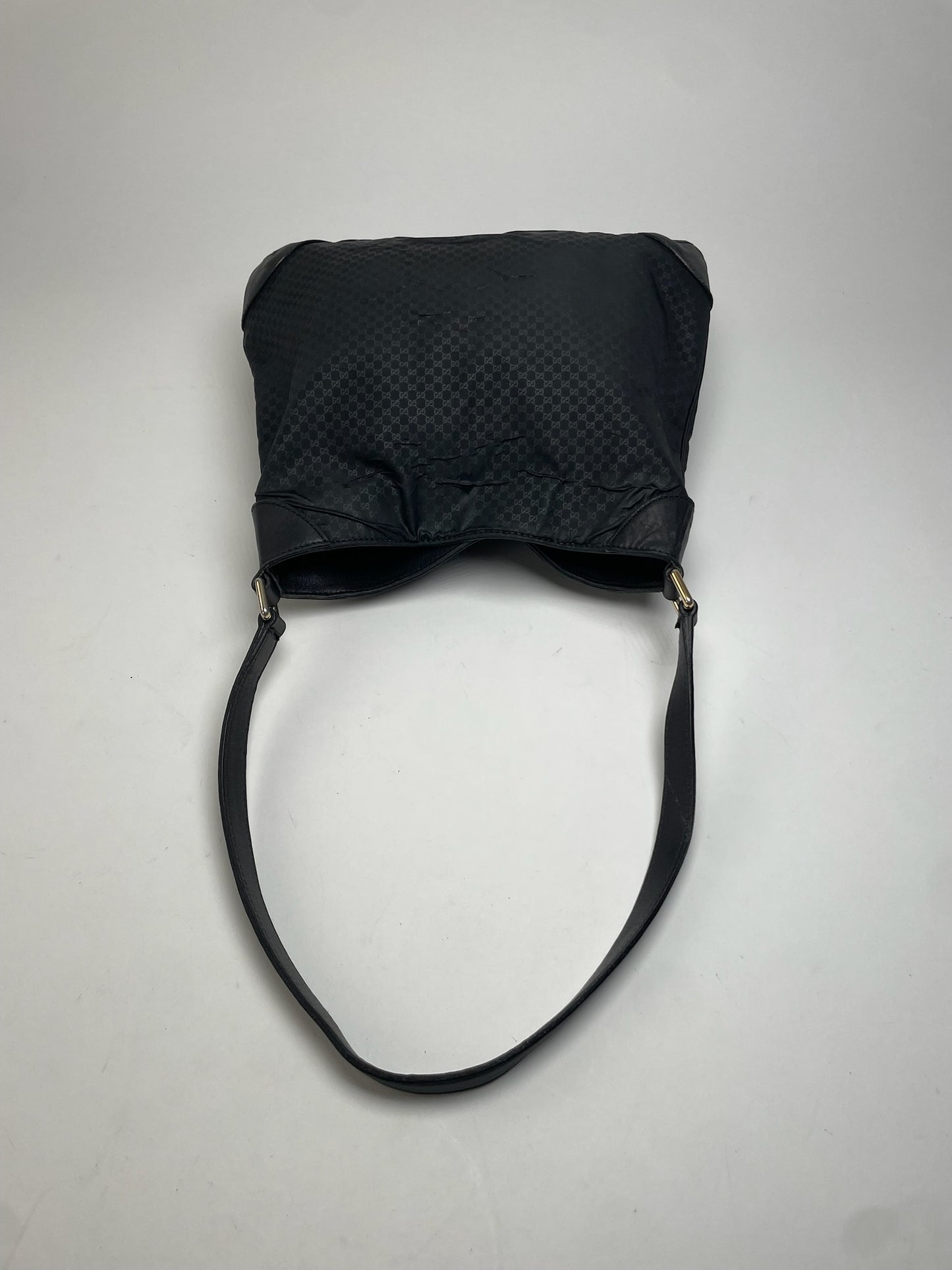 Vintage Gucci Multiway Vegan Leather Monogram Bag Black