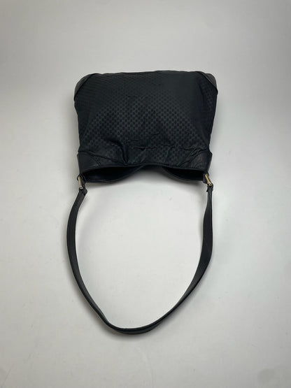 Vintage Gucci Multiway Vegan Leather Monogram Bag Black