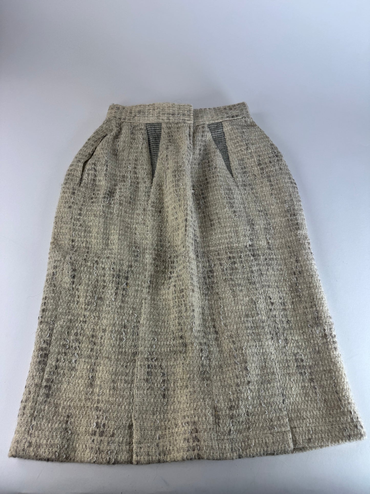Vintage Dior Wool Skirt Shite Grey M