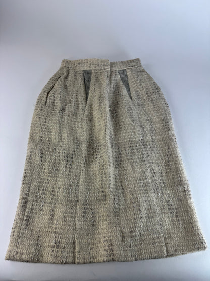 Vintage Dior Wool Skirt Shite Grey M