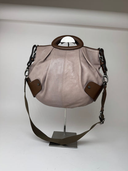 Sac vintage Marni en cuir à 2 voies violet marron