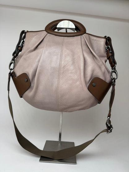 Sac vintage Marni en cuir à 2 voies violet marron