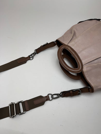 Sac vintage Marni en cuir à 2 voies violet marron