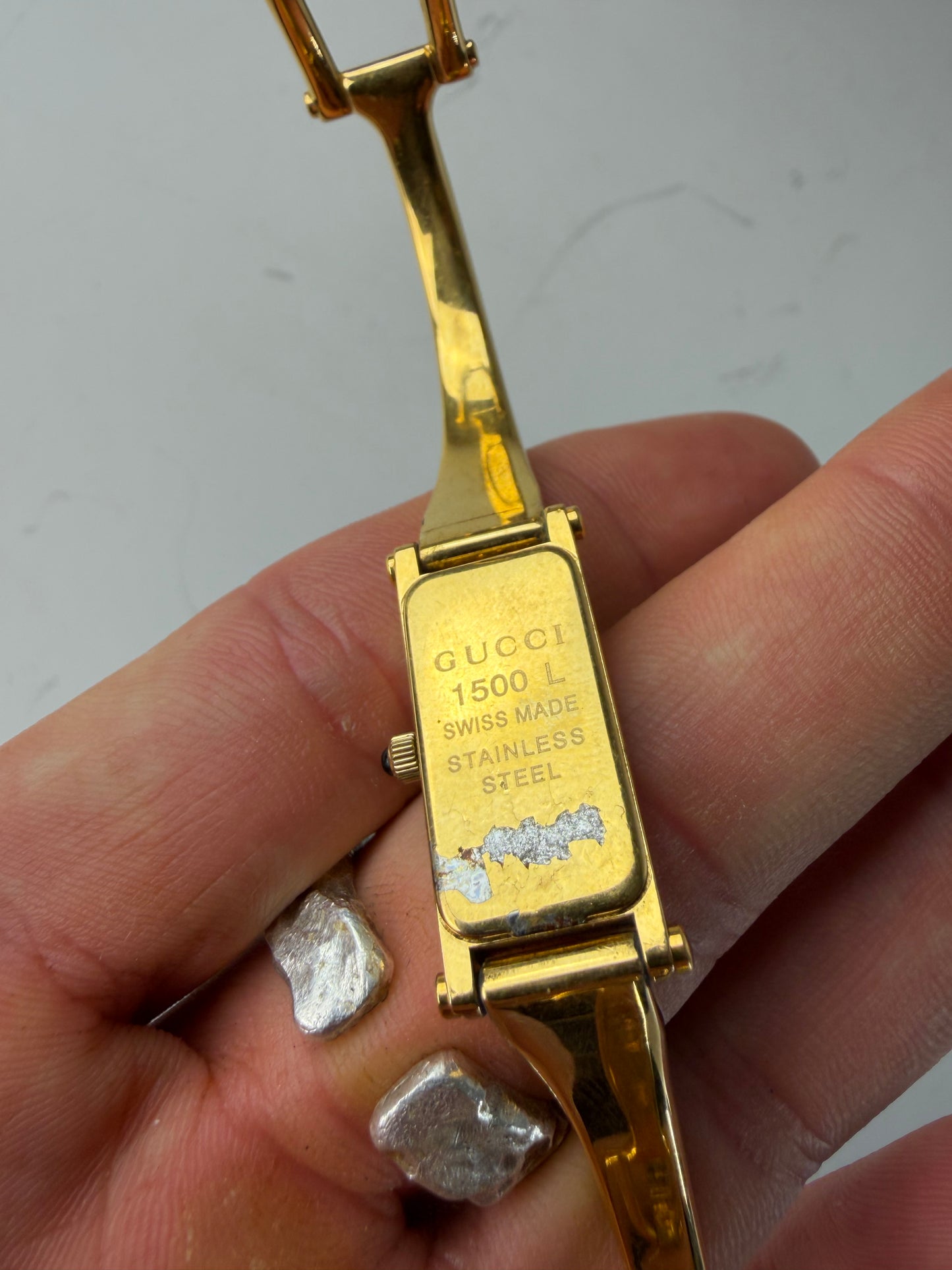 Vintage Gucci Gold-Tone Bracelet Watch Stainless Steel