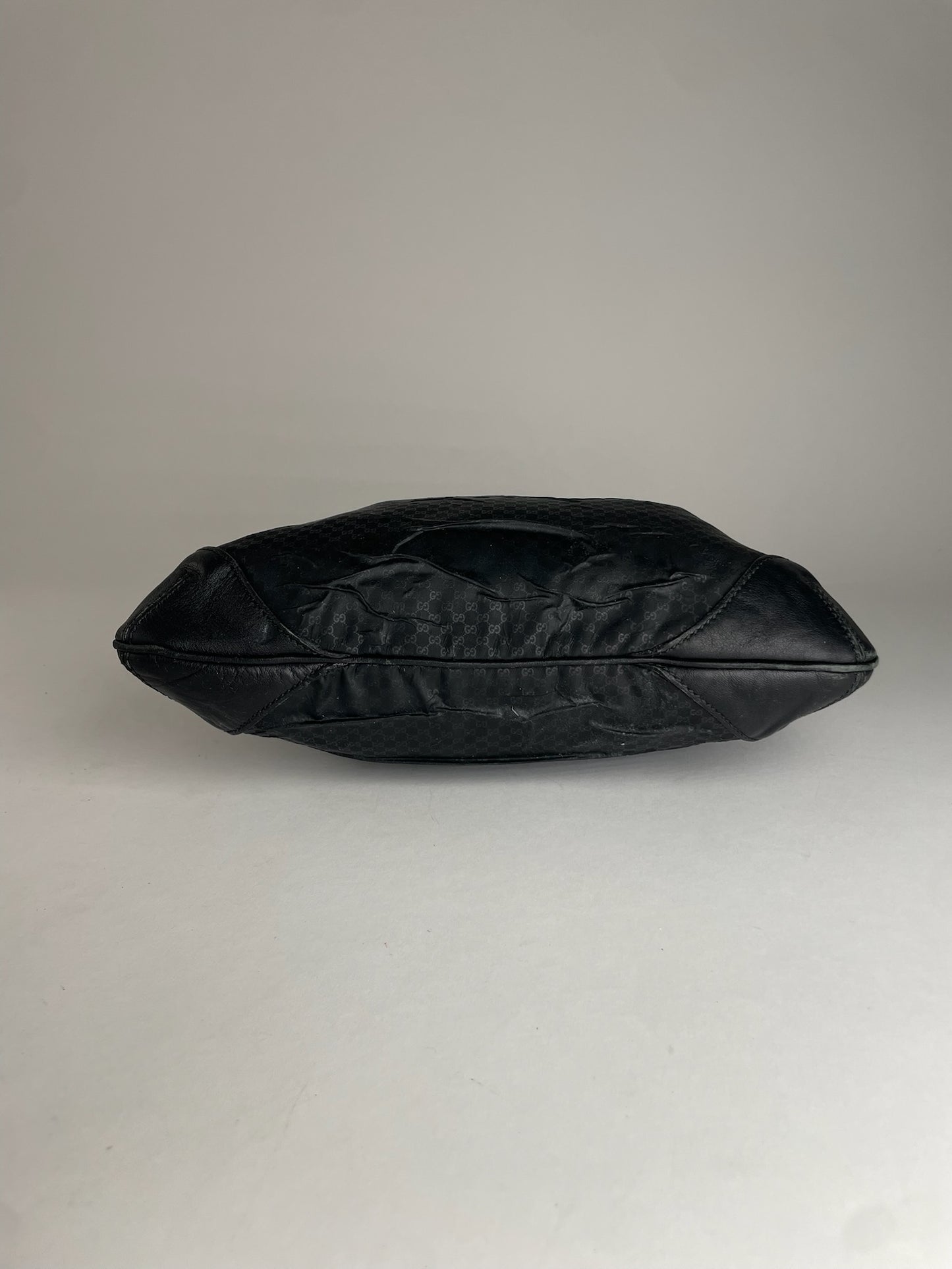 Vintage Gucci Multiway Vegan Leather Monogram Bag Black
