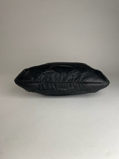 Vintage Gucci Multiway Vegan Leather Monogram Bag Black