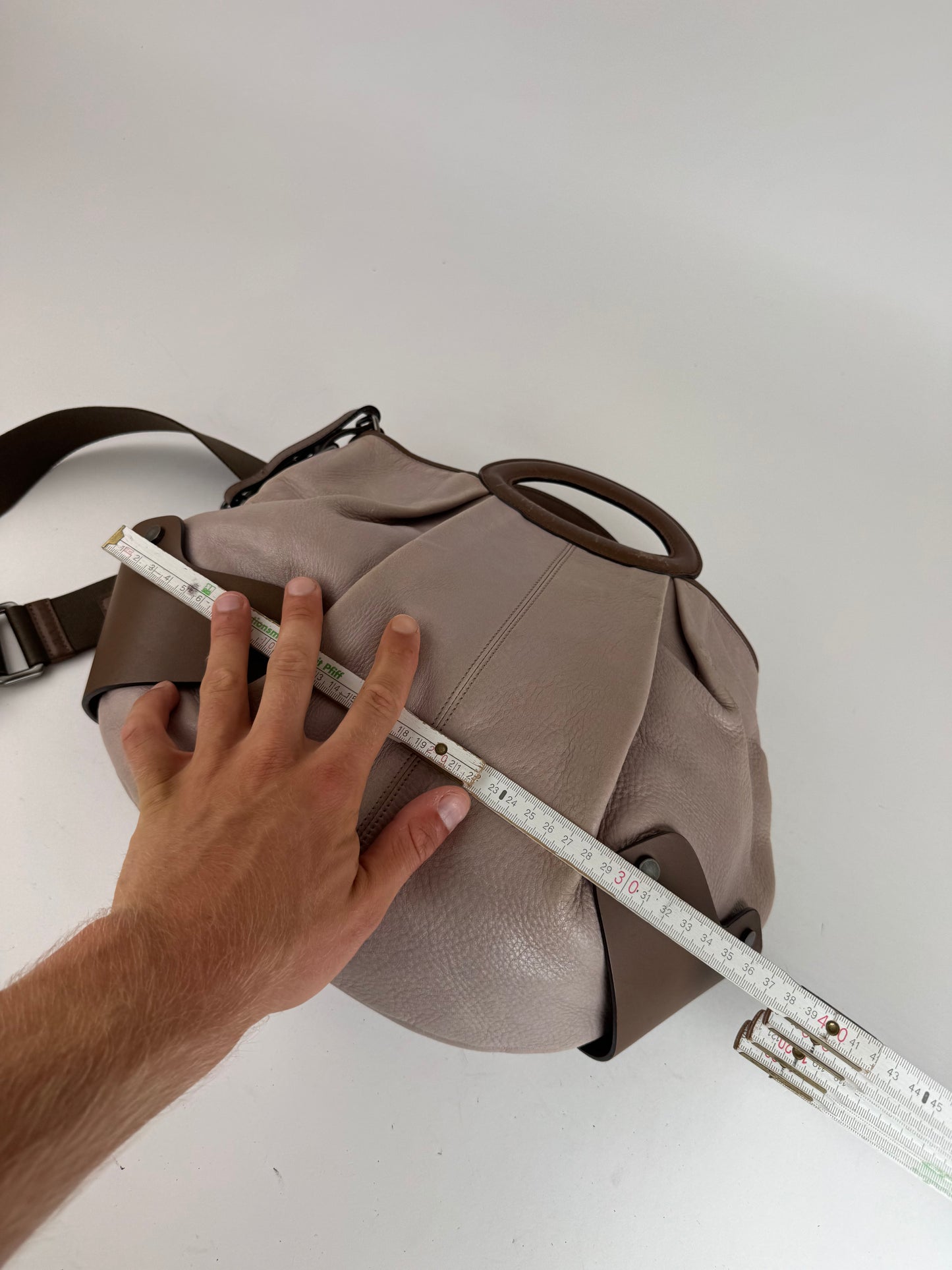 Sac vintage Marni en cuir à 2 voies violet marron