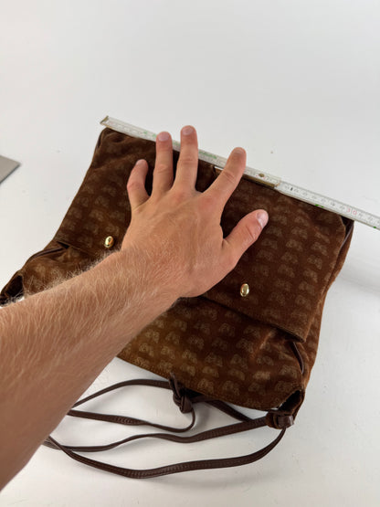 Vintage Bottega Veneta Suede Monogram Bag brown