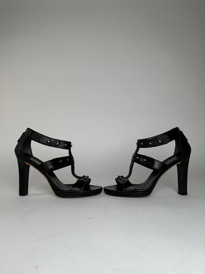 Vintage Gucci Studded Leather Pumps Black EU36