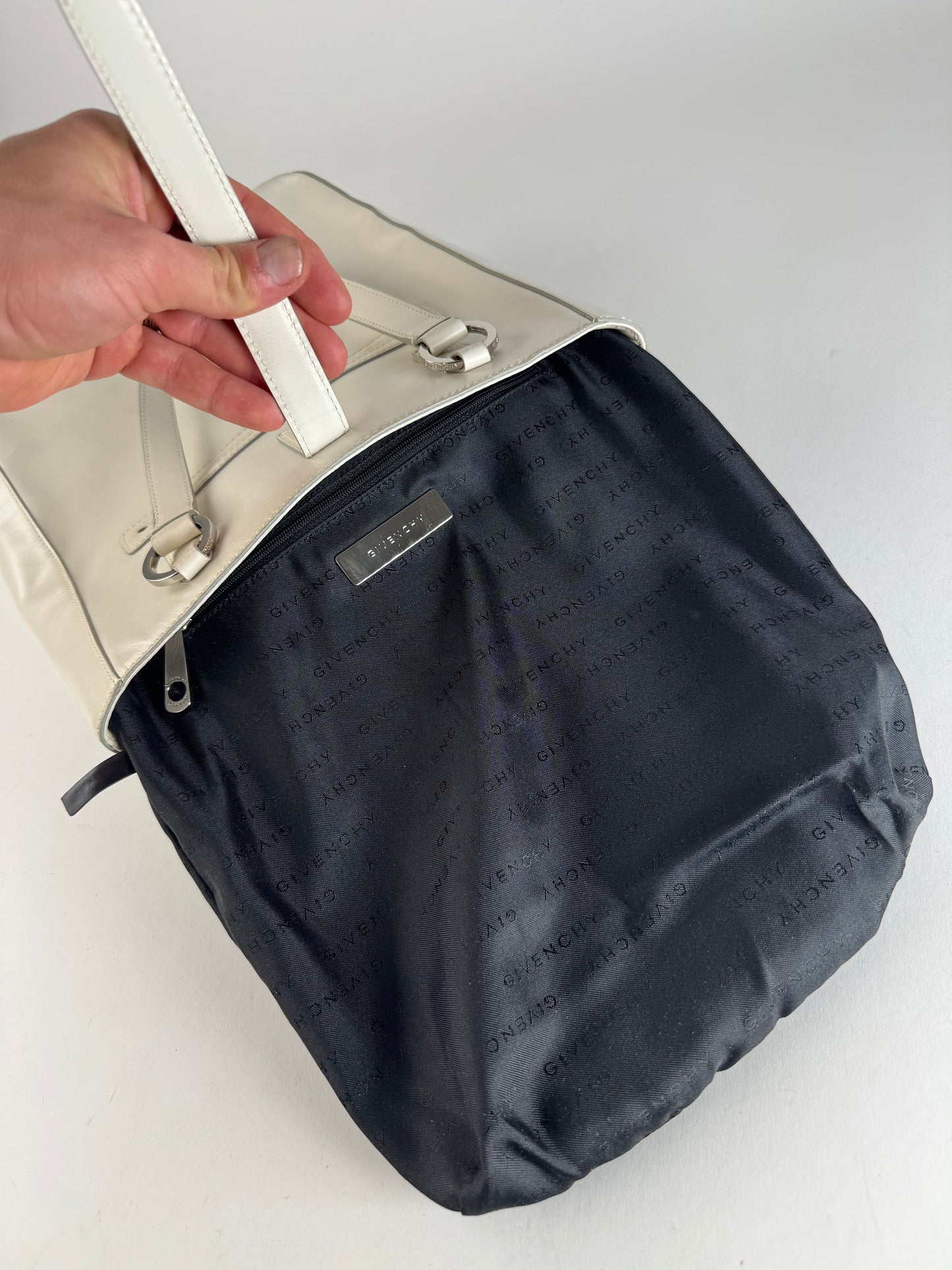 Vintage Givenchy Leather Handbag White