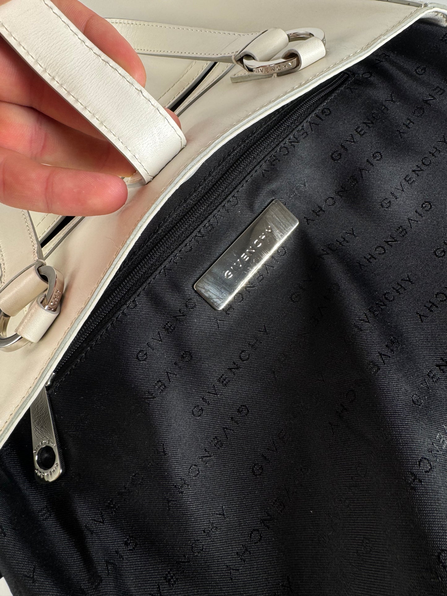 Vintage Givenchy Leather Handbag White