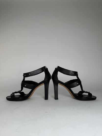 Vintage Gucci Studded Leather Pumps Black EU36