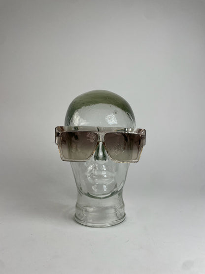 Vintage Celine Paris Oversized Sunglasses Silver