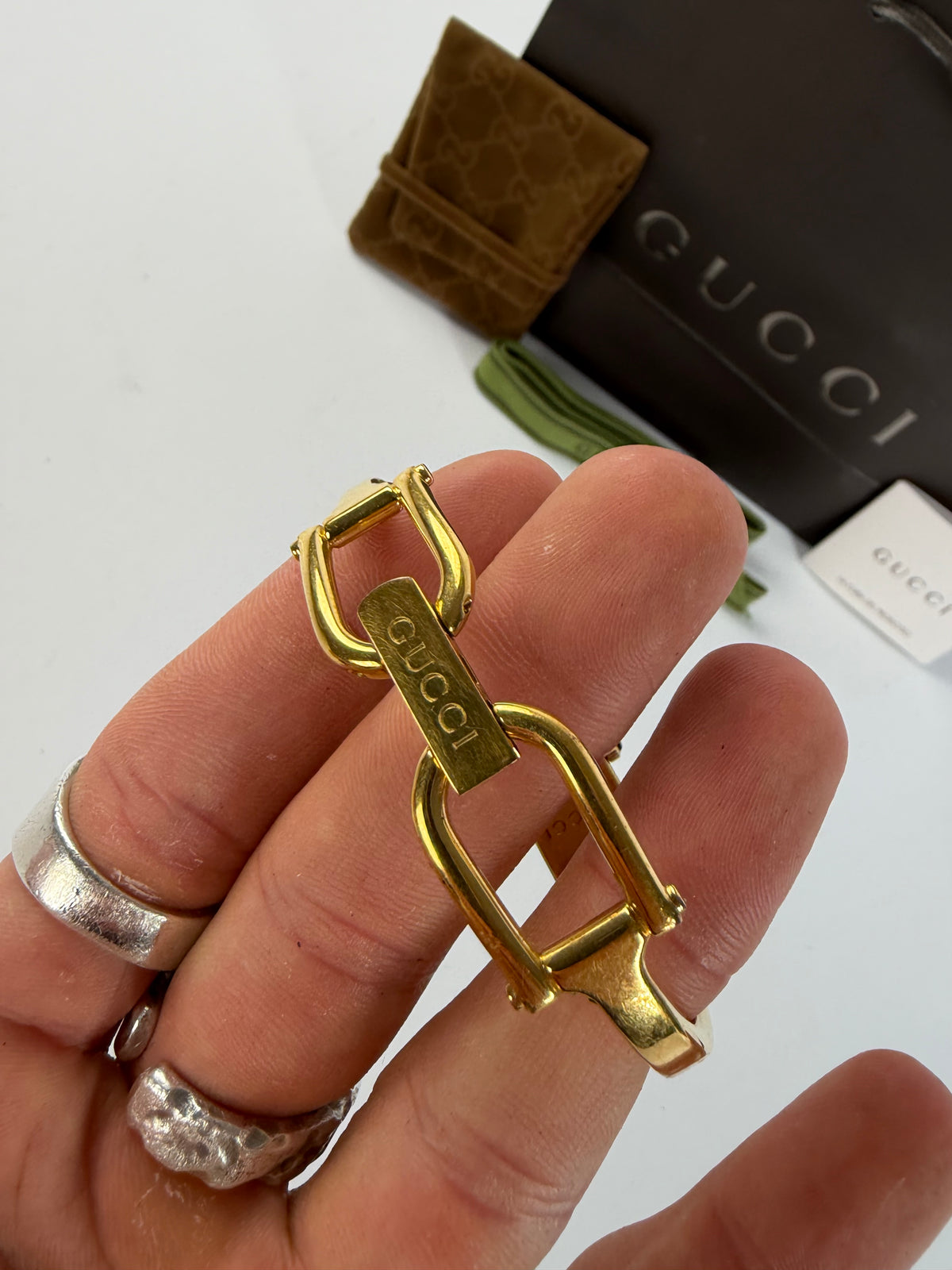 Vintage Gucci 1500L Bracelet Watch Late 1990s Gold Black